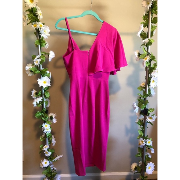 Dress the Population | NWT Pink Asymmetrical Beth Dress Size Small - Picture 10 of 11